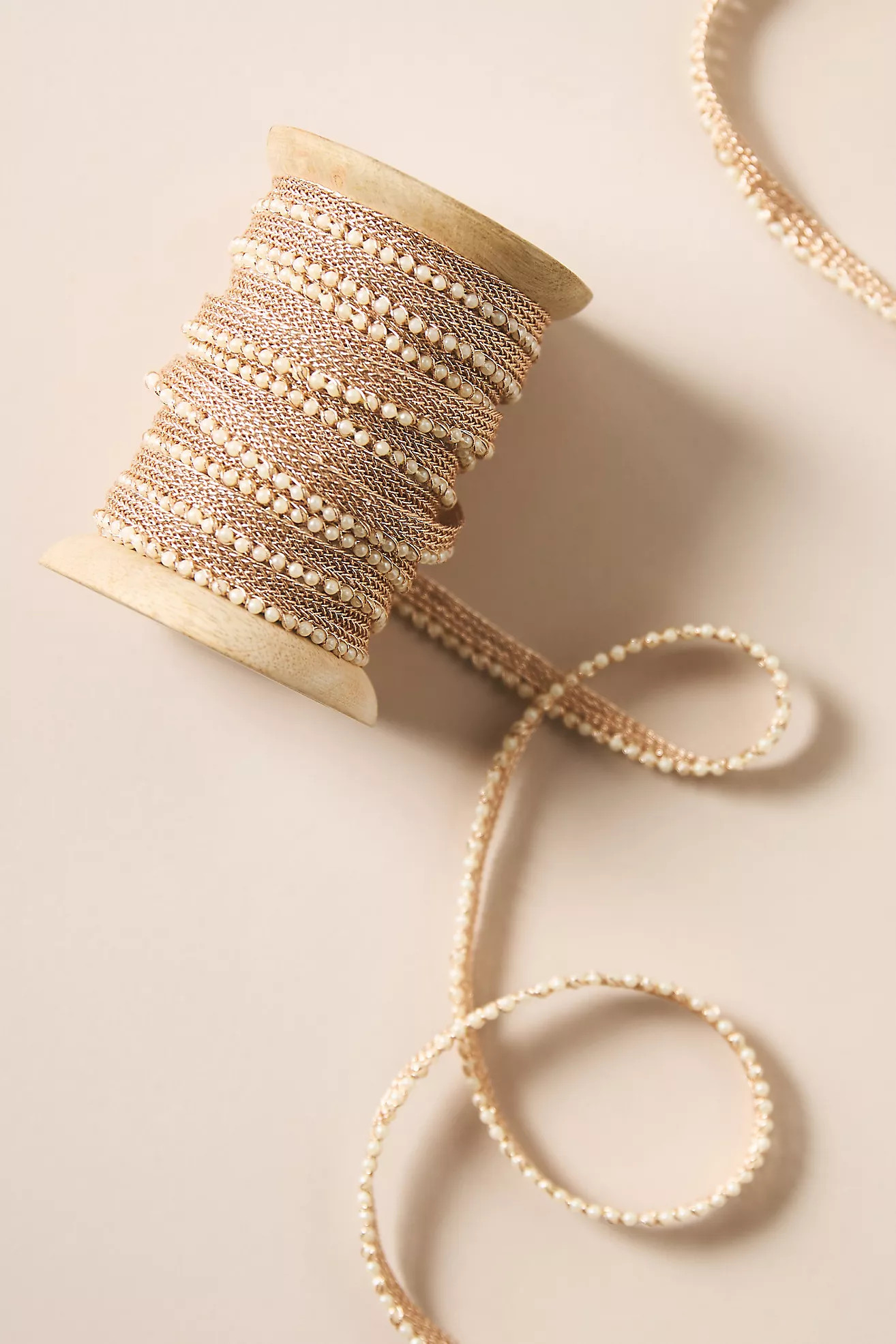 Rose Gold Beaded Ribbon | Anthropologie (US)