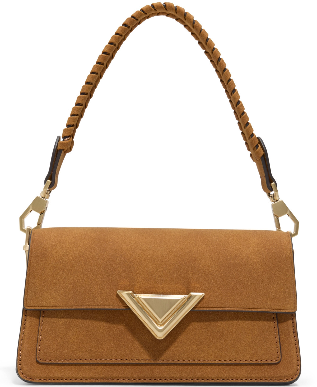 Aldo Luxehandle Medium Shoulder Bag - Mix Mat Cognac | Macy's