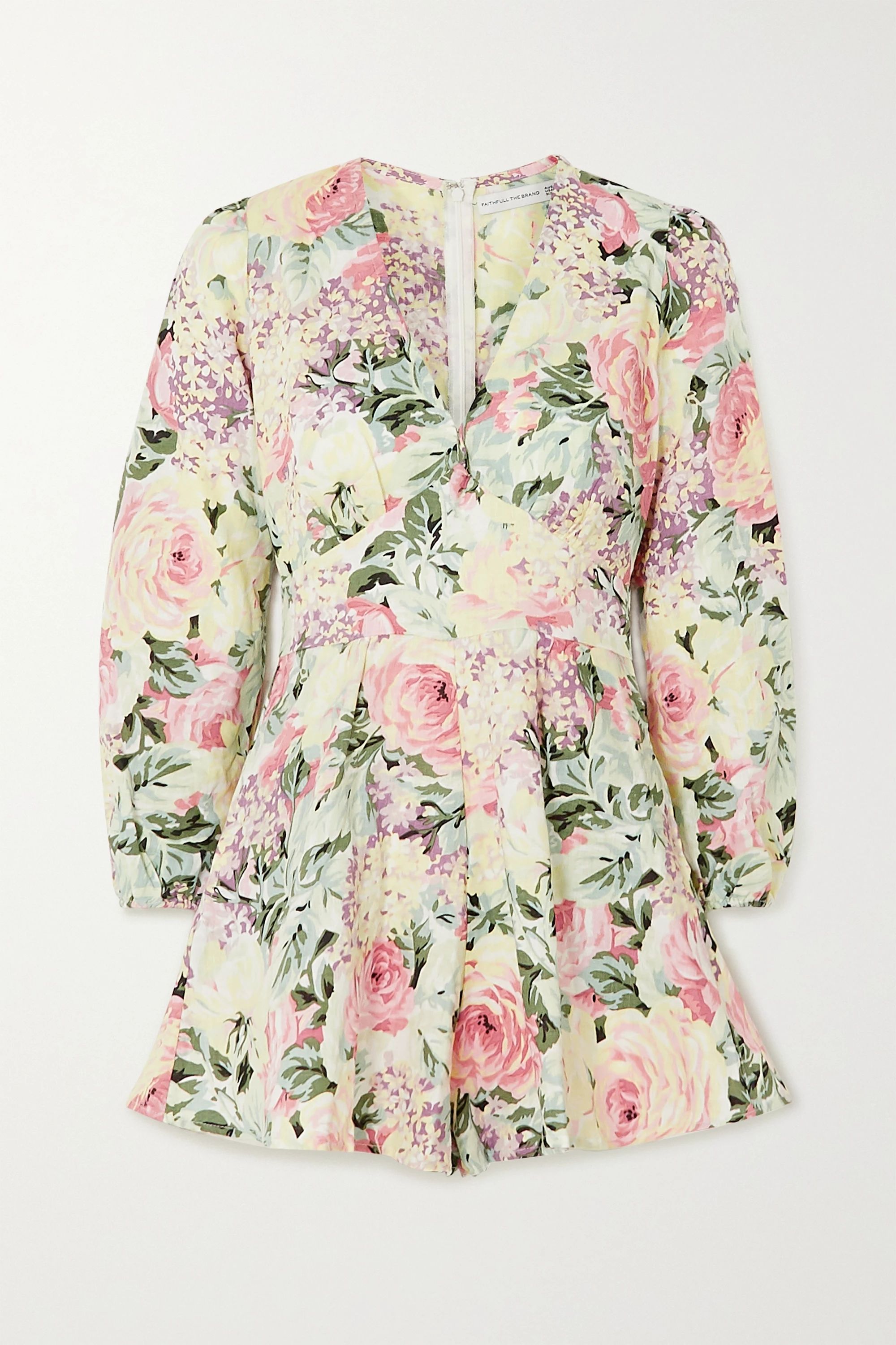 Maribelle floral-print linen playsuit | NET-A-PORTER (US)