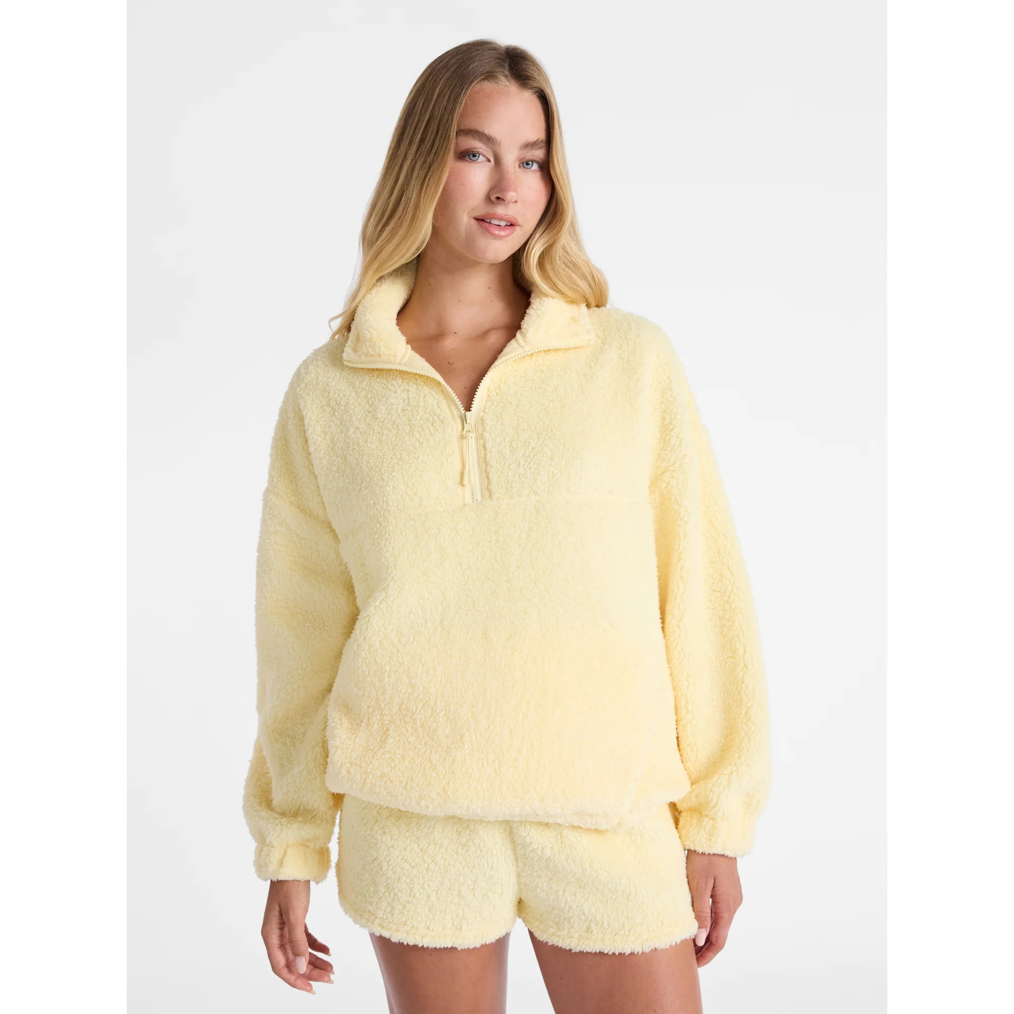 No Boundaries Plush Pullover, Women's | Walmart (US)