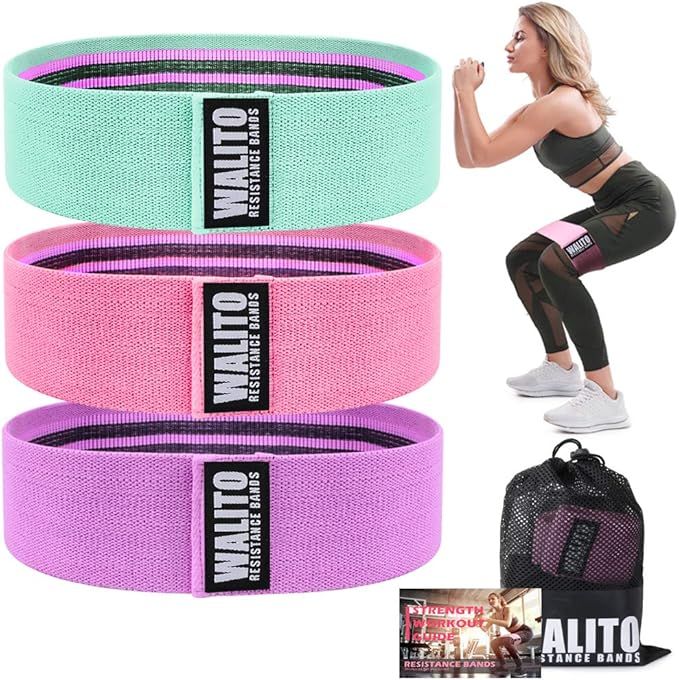 Walito Resistance Bands for Legs and Butt - Exercise Bands Set Booty Hip Bands Wide Workout Bands... | Amazon (US)