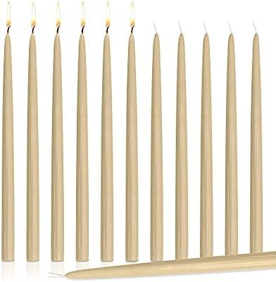 Higlow Dripless Taper Candles 15" Inch Tall Wedding Dinner Candle Set of 12 Living Room Birthday ... | Amazon (US)