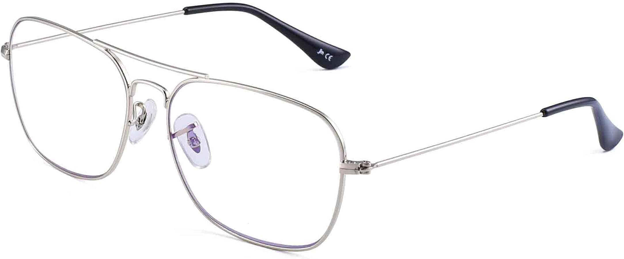 JM Aviator Computer Blue Light Blocking Glasses, Square Eye Protect Video Eyeglasses Anti Glare M... | Amazon (US)