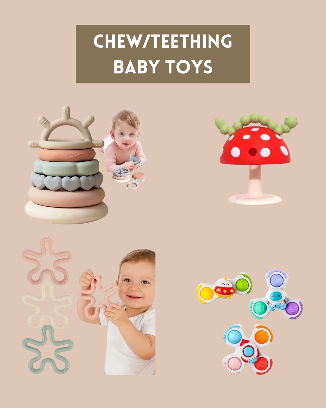 Baby chew/teething toys that my five month old has been loving. 

#teethingtoy

#LTKKids #LTKBaby