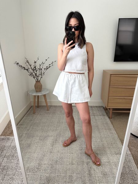 Reformation linen collection. So in love with these shorts! They’re lined, with pockets, and so comfortable! Top is cropped and fits tts. 

Top - Jacinta xs
Shorts - Zoey xs
Sandals - Ludo Toe Ring 5

Petite Style, Neutral outfit, capsule wardrobe, minimal style, street style outfits, Affordable fashion, Spring fashion, Spring outfit, vacation outfits, 


#LTKshoecrush #LTKSeasonal #LTKstyletip
