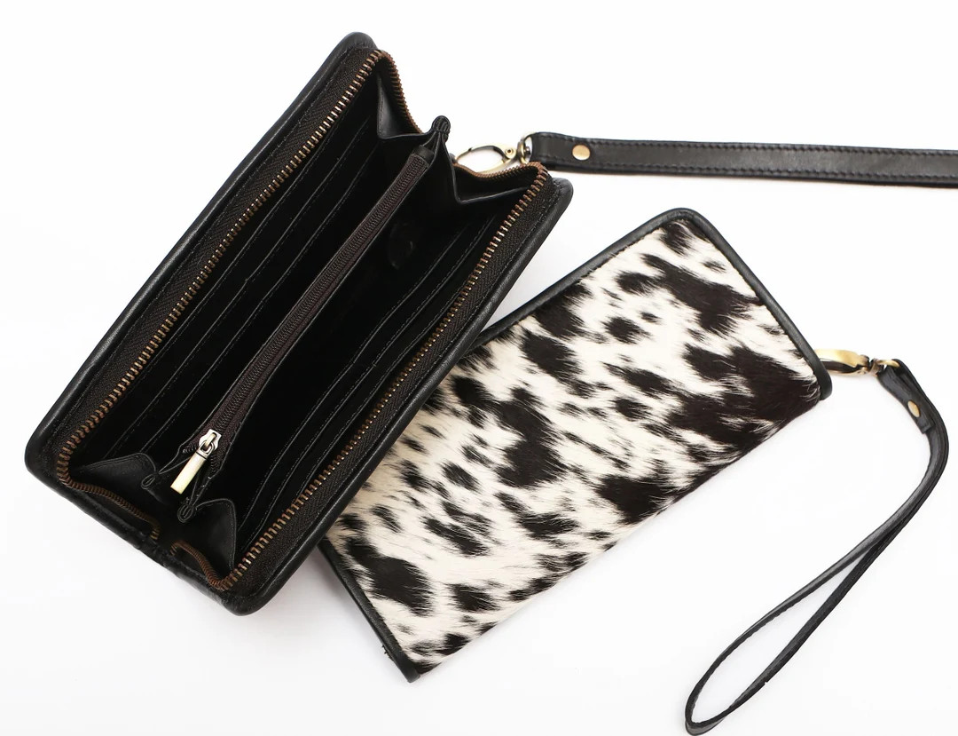 Cowhide Rug Wallet Real Cow Hide Leather Wallet for Women - Etsy | Etsy (US)