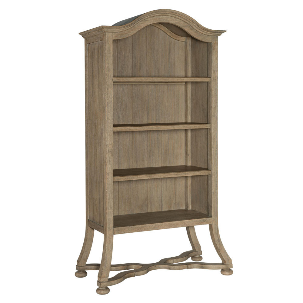 Darren Updated Traditional Brown Acacia Wood Bookcase | Kathy Kuo Home