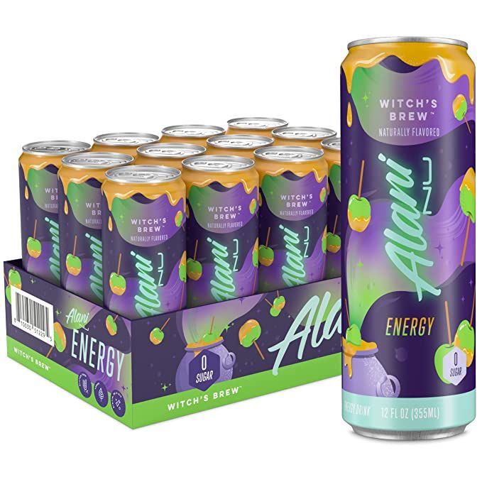 Alani Nu Sugar-Free Energy Drink, Pre-Workout Performance, Witch's Brew, 12 oz Cans (Pack of 12) | Amazon (US)