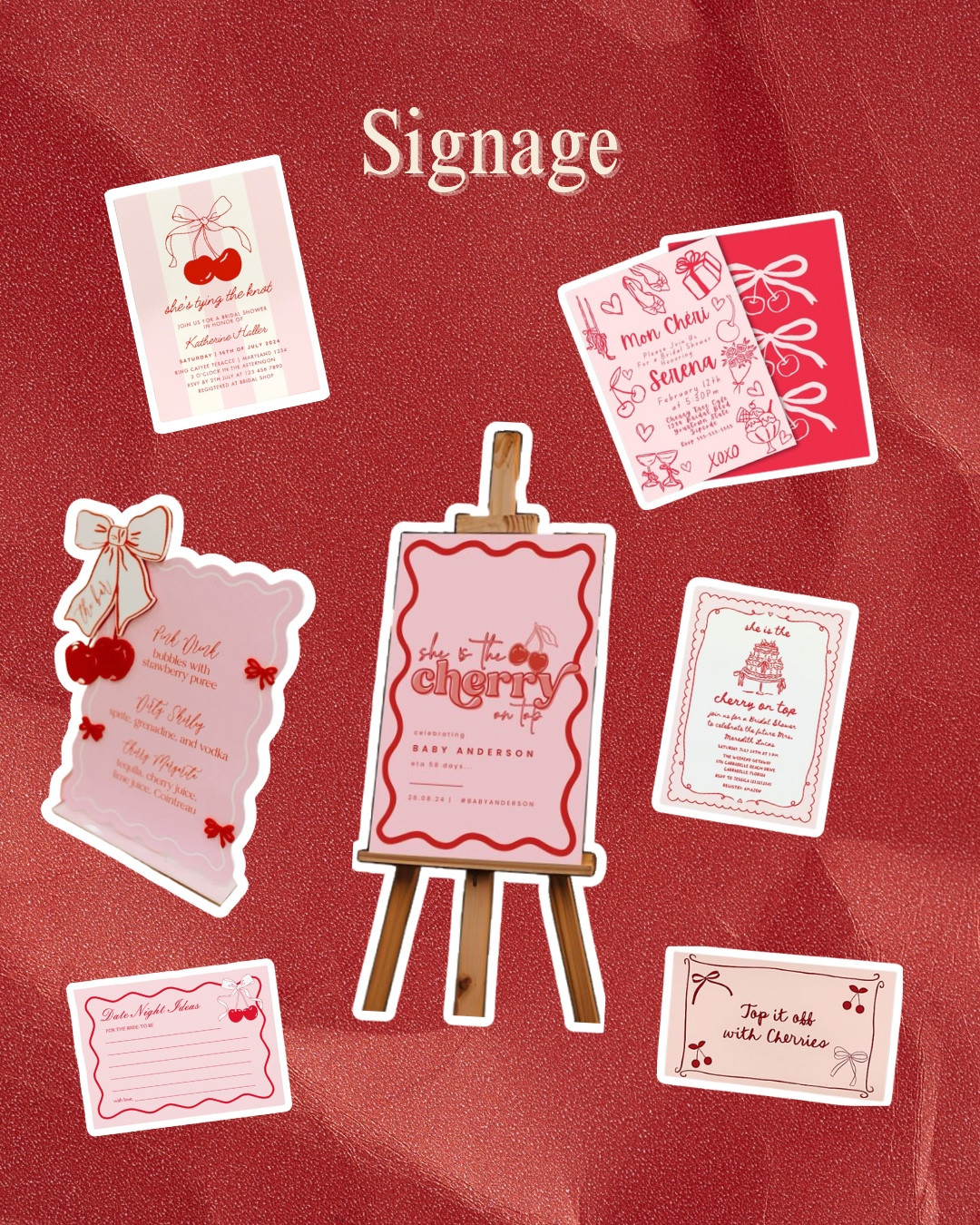 Cherry-themed bridal shower invitations, signage & party favors🍒

#LTKParties #LTKWedding #LTKStyleTip