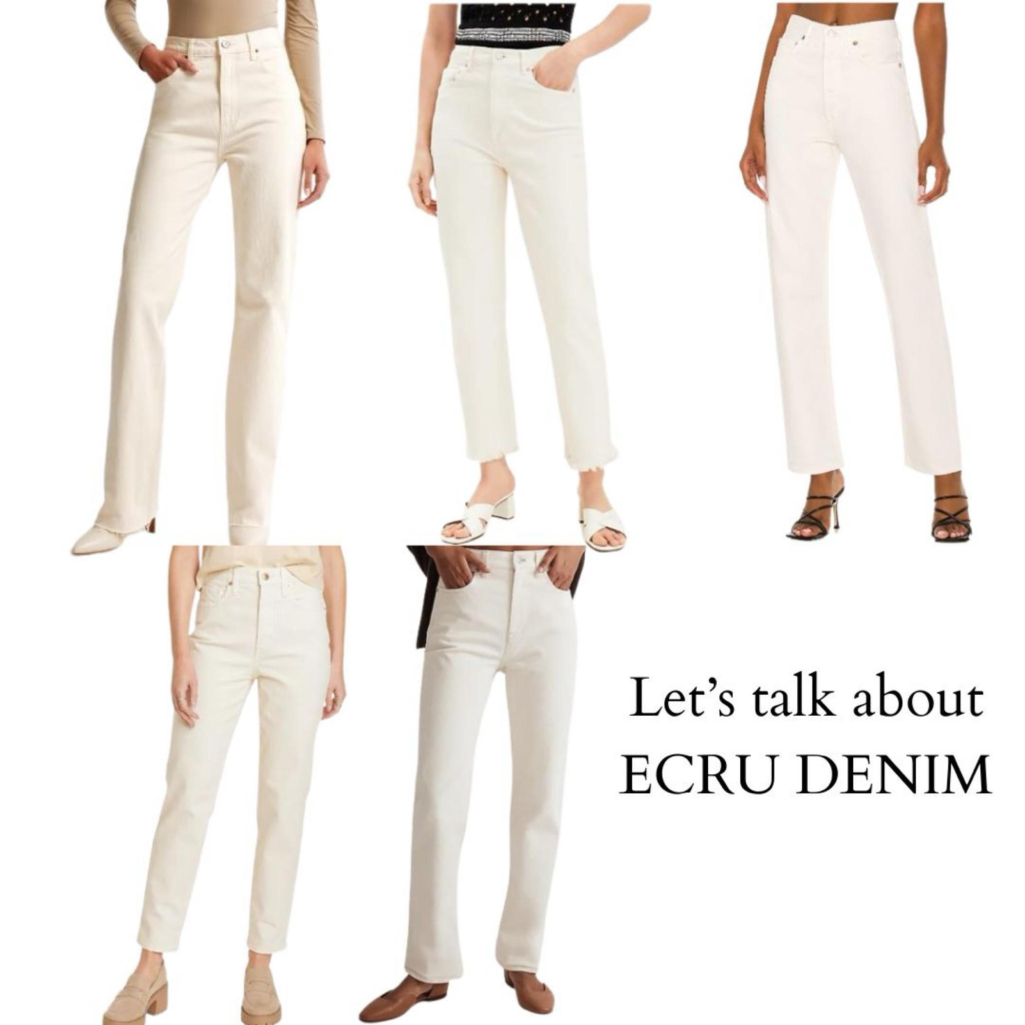 The ecru denim edit! I wear my ecru denim constantly and they don’t make it anymore so here are a bunch of similar options!