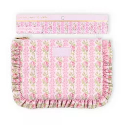 LoveShackFancy x Target - Yoobi Blooming Heirloom Flat Zip Pencil Case with Ruffles Strawberry Ma... | Target