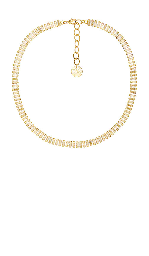 Anton Heunis Short Crystal Chain Necklace in Metallic Gold. | Revolve Clothing (Global)