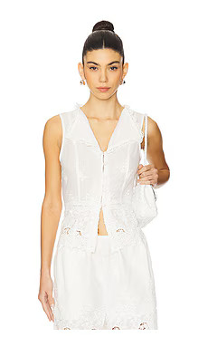 WeWoreWhat Lace Button Up Top in Ivory from Revolve.com | Revolve Clothing (Global)