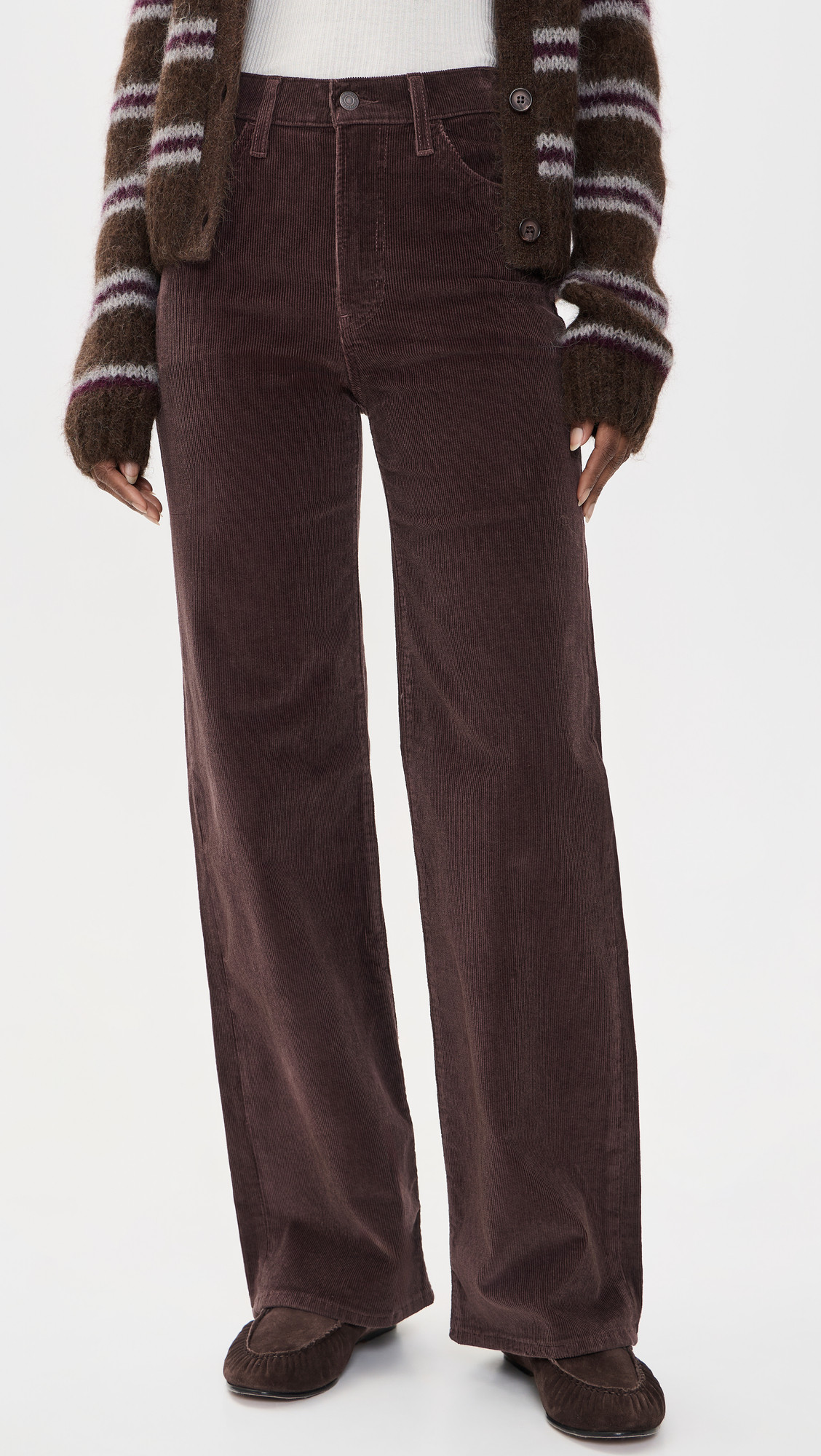 Levi's Ribcage Wide Leg Corduroy Jeans Java 32 | Shopbop