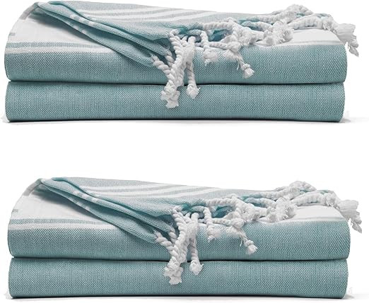 Cotton Turkish Beach Towel with Towels Oversized 36"x72" Pool Absorbent Extra Large Quick Dry San... | Amazon (US)