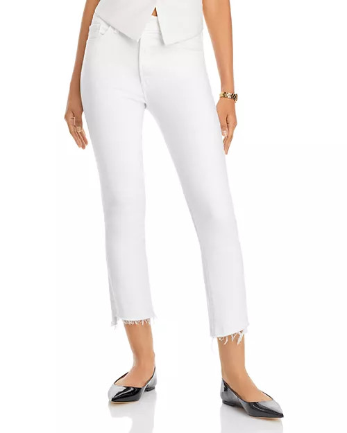 MOTHER The Insider High Rise Crop Step Fray Bootcut Jeans  | Bloomingdale's Women | Bloomingdale's (AU)