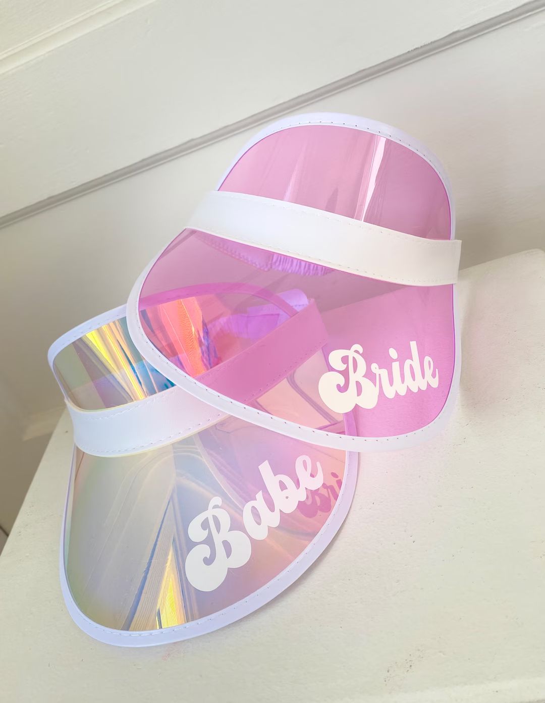 Bachelorette Holographic Visors Bride Bachelorette Party Sun Visors Retro Beach Lake Gifts Pool P... | Etsy (US)