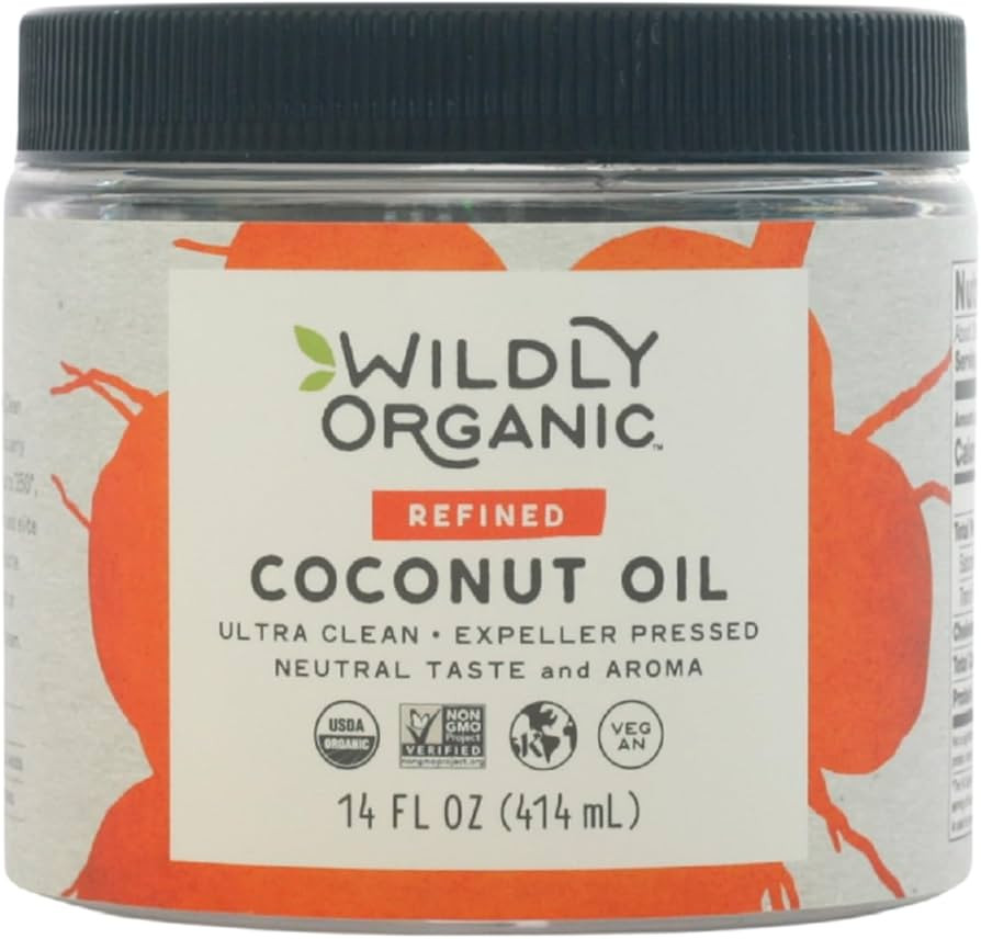 Wildly Organic Refined Coconut Oil 14 Fl Oz - Organic, Non-GMO, Vegan, RBD, No Coconut Flavor/Aro... | Amazon (US)