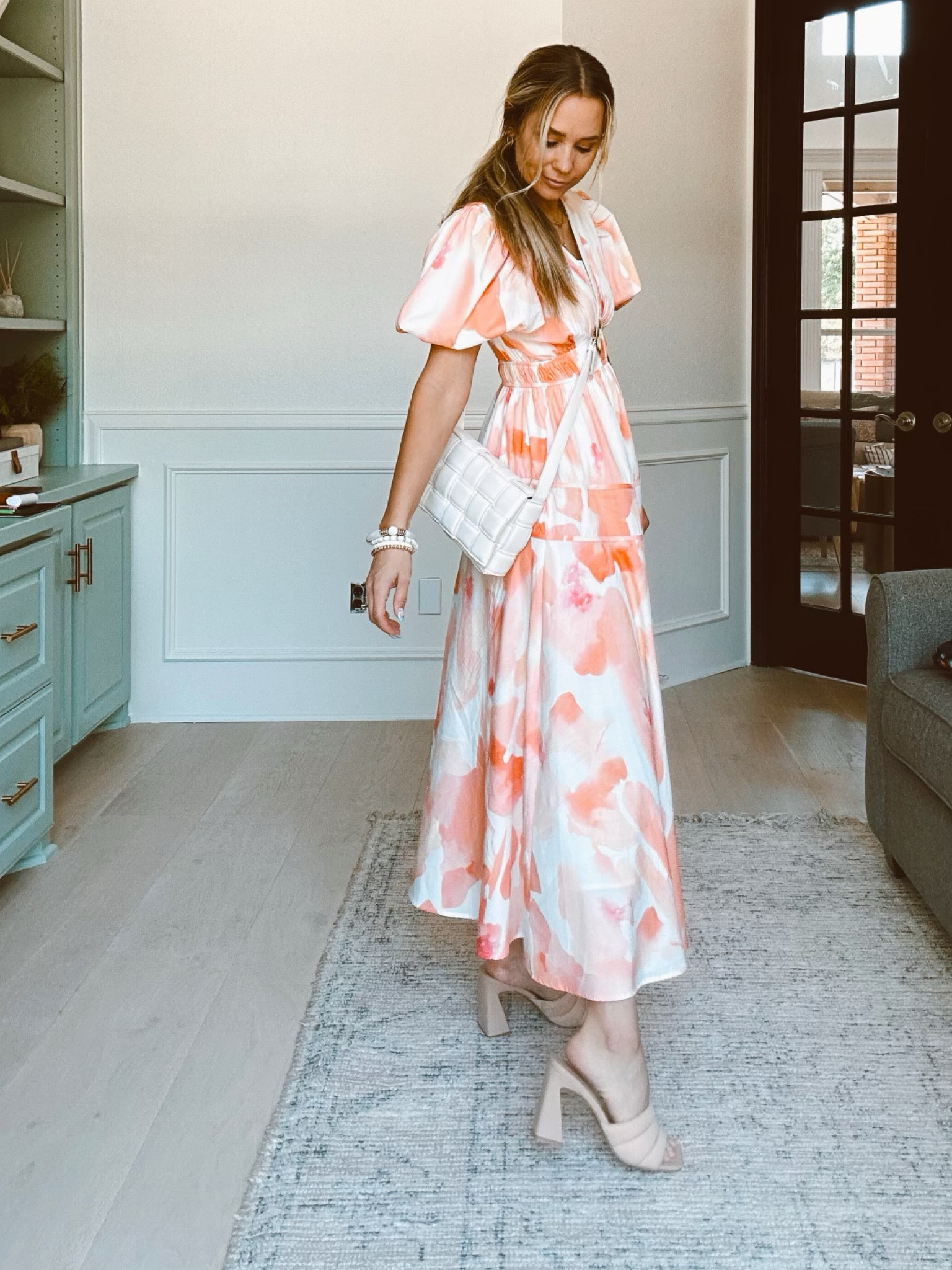 Amazon Boho Dress 
Has smocking + great detail! 

size : S (tts) 
color: #1 pink print