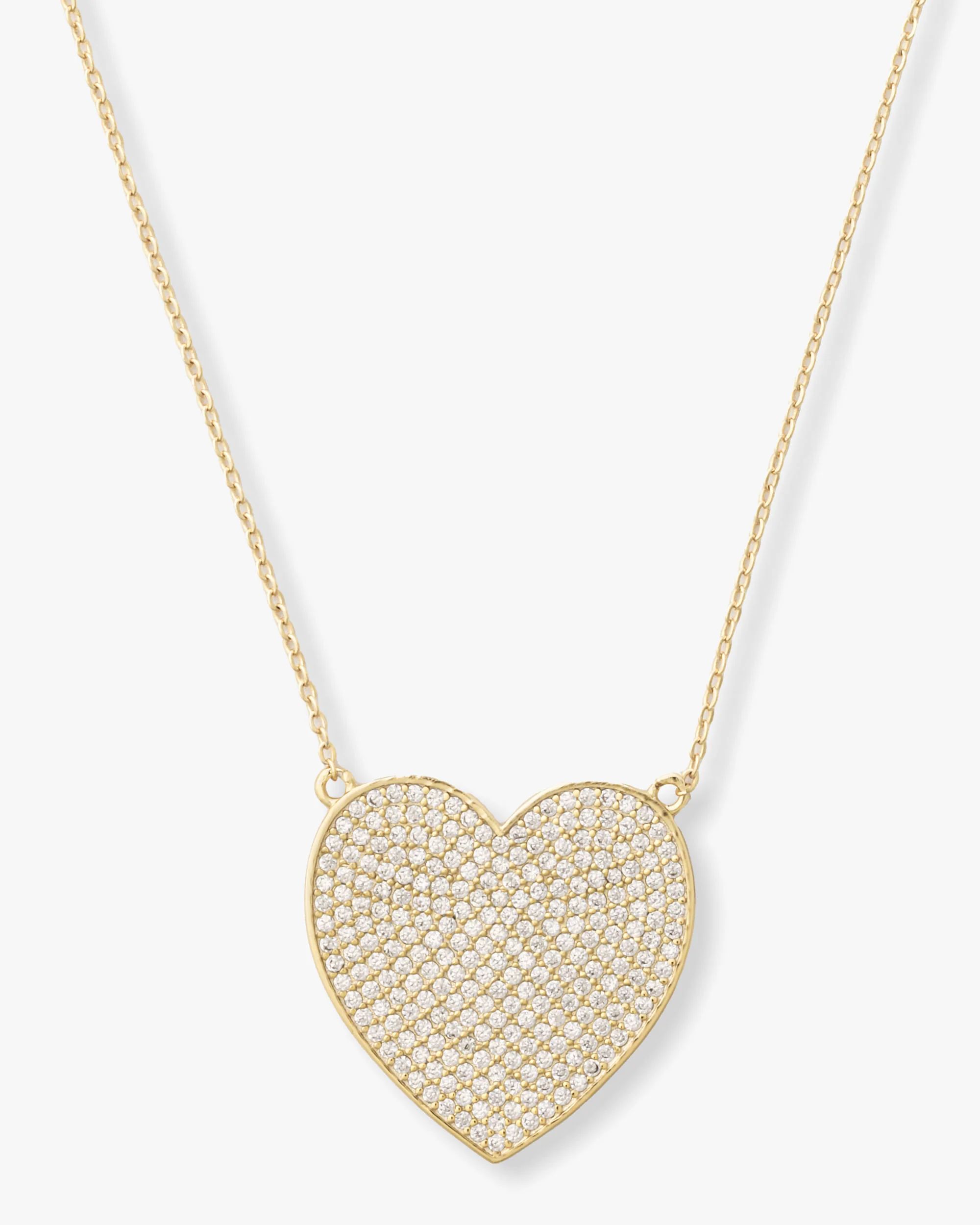 XL You Have My Whole Heart Pave Necklace 15" | Melinda Maria