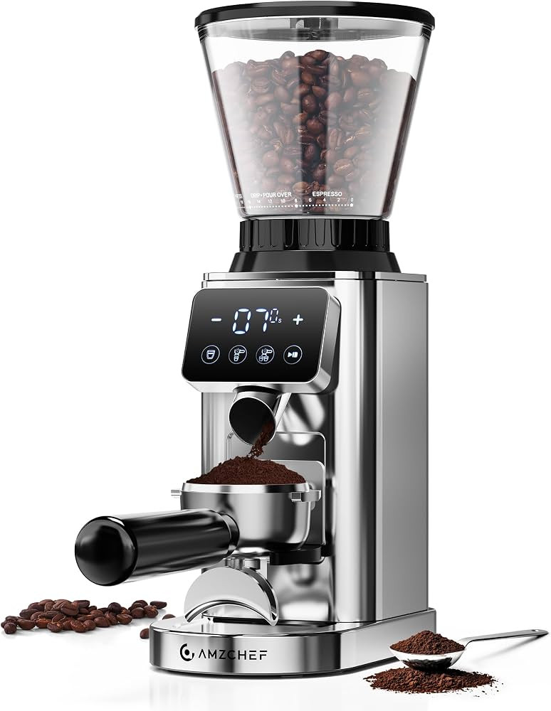 AMZCHEF Coffee Grinder, Coffee Bean Grinder for Home Use with Precise Grinding, LED Control Panel... | Amazon (US)