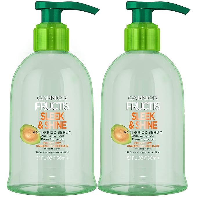 Garnier Fructis Sleek and Shine Anti-Frizz Serum for Frizzy, Dry, Unmanageable Hair, 5.1 Ounce (2... | Amazon (US)