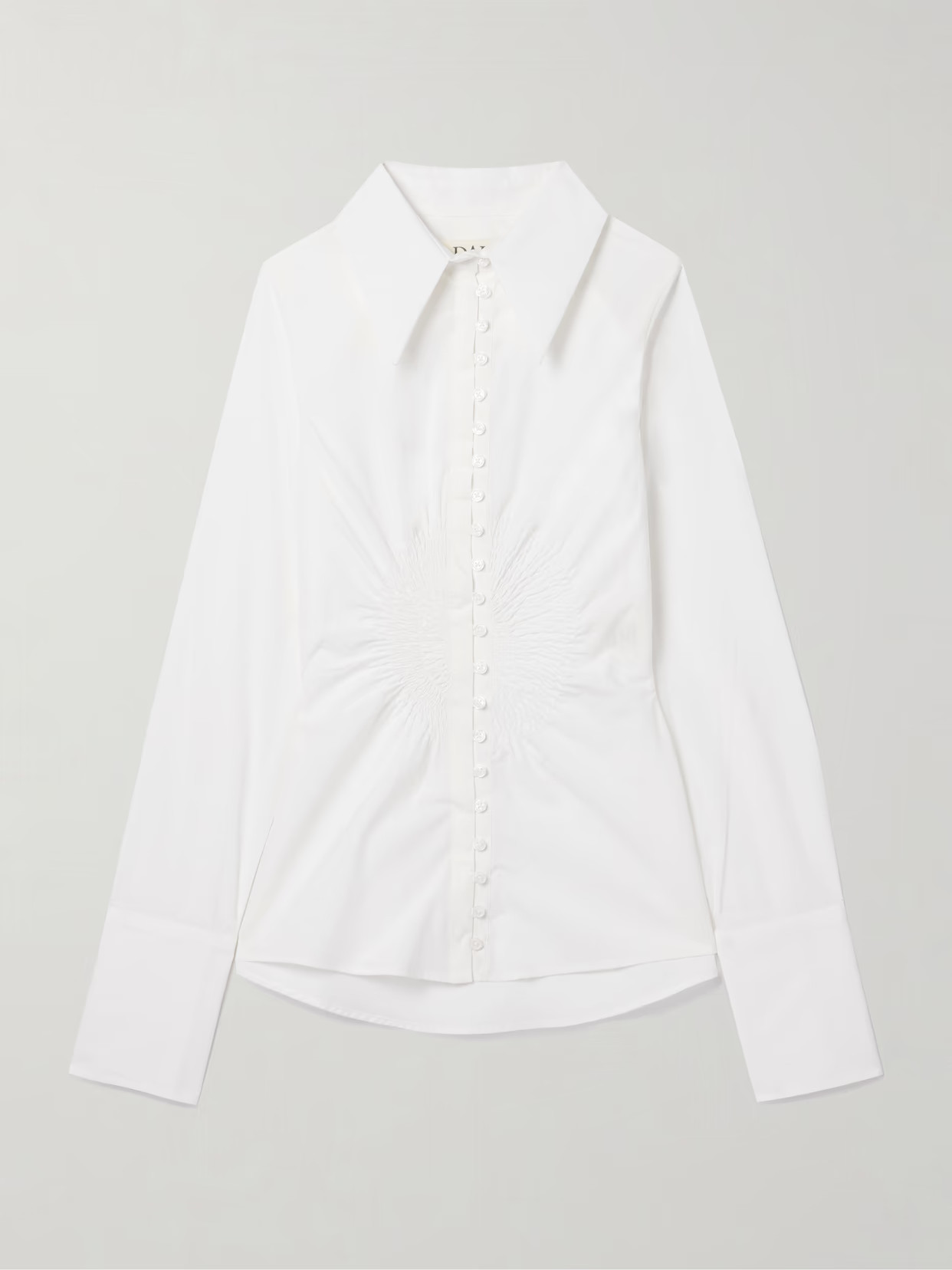 S. S. Daley - Eeva Ruched Cotton-poplin Shirt - White | NET-A-PORTER (US)