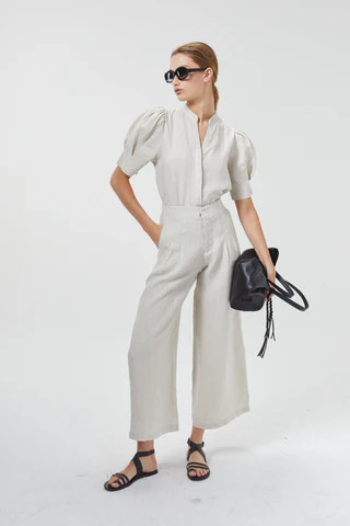 Culotte Linen Pants - Natural | Lanhtropy