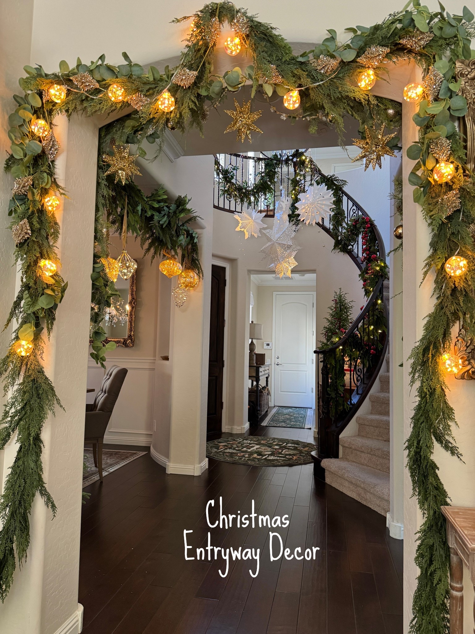 Lots of garlands were used in my decorating process. 

Christmas decor, Christmas garlands, entry decor, Christmas decorations

#LTKSeasonal #LTKHoliday #LTKHome