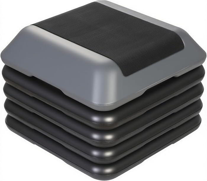 Smartxchoices 16 Inch Adjustable Aerobic Stepper Exercise Workout Step Platform Bench with 4 Rise... | Amazon (US)