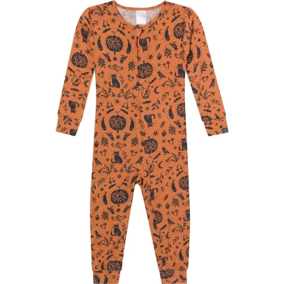 Modern Moments by Gerber Neutral Halloween Footless One-Piece Pajamas, Sizes 12 Months - 5T | Walmart (US)