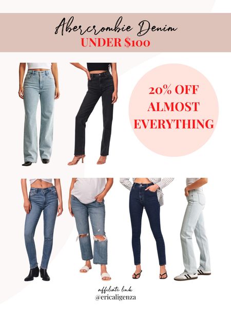 20% off almost everything at Abercrombie - jeans under $100! 

Baggy jeans // Abercrombie denim // skinny jeans // maternity denim // dark wash jeans // light wash denim 

#LTKsalealert #LTKfindsunder100 #LTKstyletip