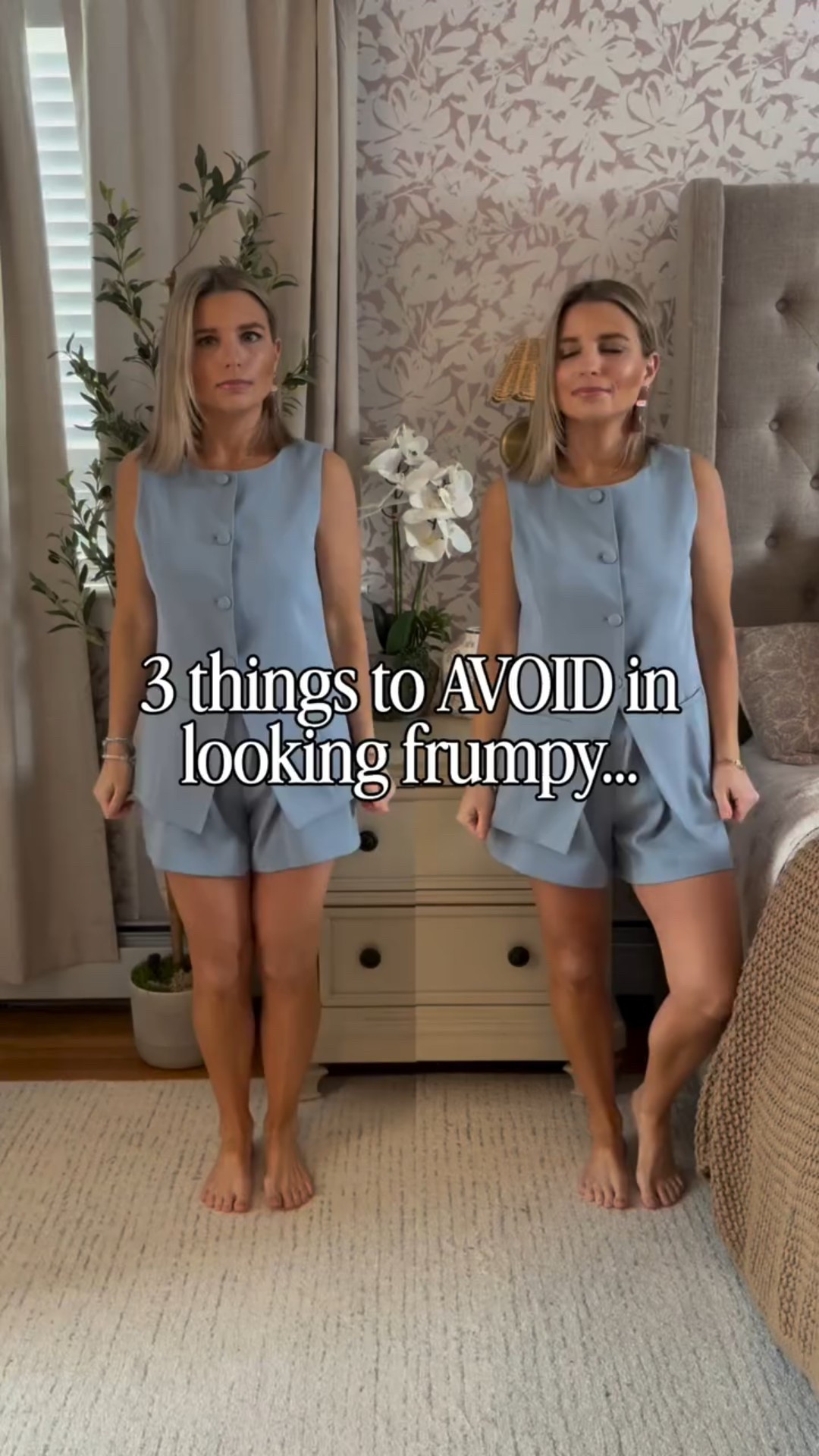 3 things to AVOID in looking frumpy for workwear: 
(Comment WORK for a 🔗) 🩵 

🩵 Oversized or Boxy Silhouettes
Baggy blazers, shapeless dresses, and wide-leg trousers without structure can overwhelm a petite frame and make you look shorter.
Instead:
Choose tailored blazers with defined shoulders
Opt for slim or straight-leg trousers
Pick cropped jackets that hit at the waist
Define your waist (belts are your best friend)

🩵 Awkward Hem Lengths
Midi skirts that hit mid-calf, trousers that bunch at the ankle, or long blazers past mid-thigh can visually “cut” your height.
Instead:
Choose pants so they just skim the top of your shoe
Choose skirts just above the knee or right below the knee
Try cropped ankle-length trousers (great for petites)
Keep coats and longline blazers proportional to your height

🩵 Heavy Fabrics & Bulky Layers
Thick knits, oversized cardigans, and chunky layering can add visual weight and hide your shape.
Instead:
Choose structured but lightweight fabrics
Layer with fitted pieces underneath
Go for sleek shoes (pointed-toe flats or heels elongate the leg line)

#petitestyle #petitetips #workwear #officeoutfit #styleinspo spring style styling stylehacks styletips prespring twopieceset petite petitefriendly