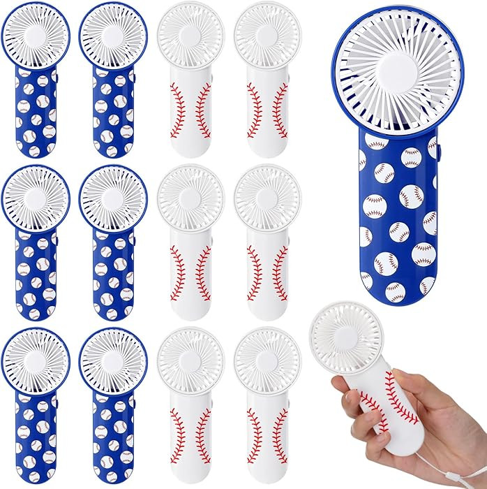 Nuanchu 12 Pcs Mini Portable Baseball Fan 3 Speed Handheld Personal Small Powerful Fan for Baseba... | Amazon (US)