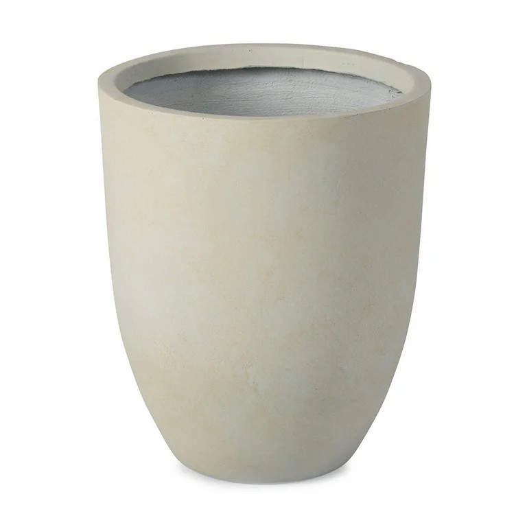 Ash & Ember 18" Laurel Satin Ivory Planter, Lightweight Fiberstone Composite with Weather-Resista... | Walmart (US)