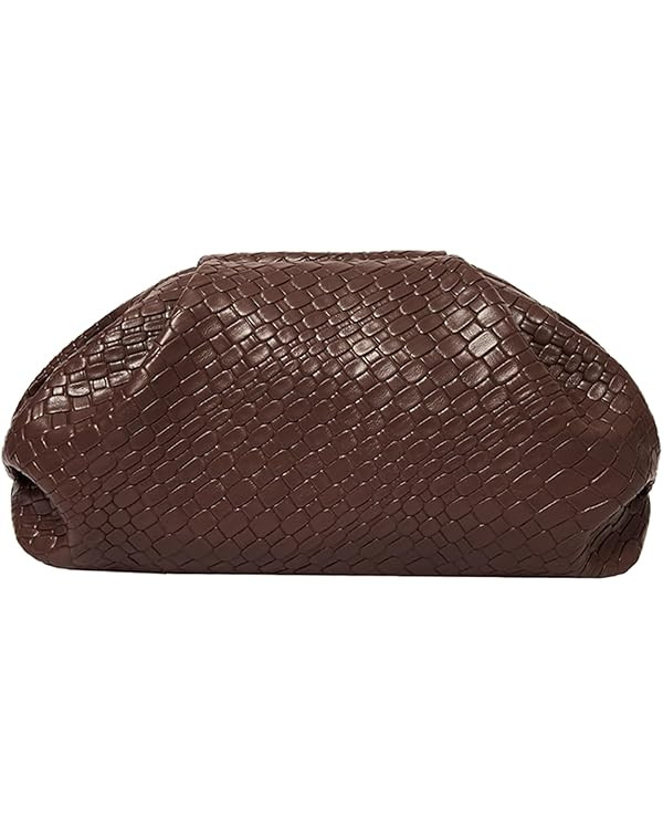 PHILOMENA Women's Woven Evening Bag Vegan Leather Clutch Purse Dumpling Ruched Bag Party Wedding ... | Amazon (US)