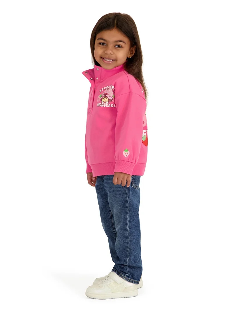 Strawberry Shortcake Toddler Girl Quarter Snap Pullover, Sizes 12 Months-5T | Walmart (US)