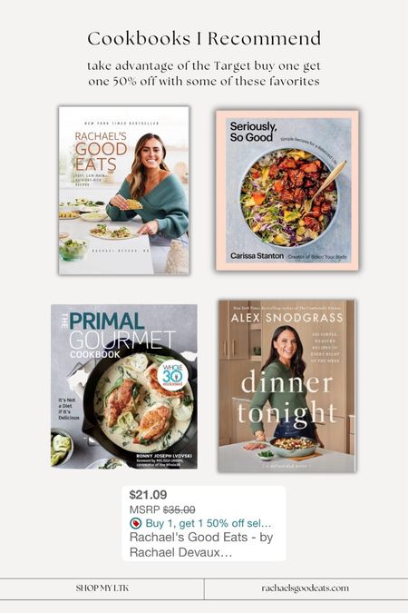 Get these cookbooks on major sale rn at Target ❤️ buy one get one half off

#LTKSaleAlert