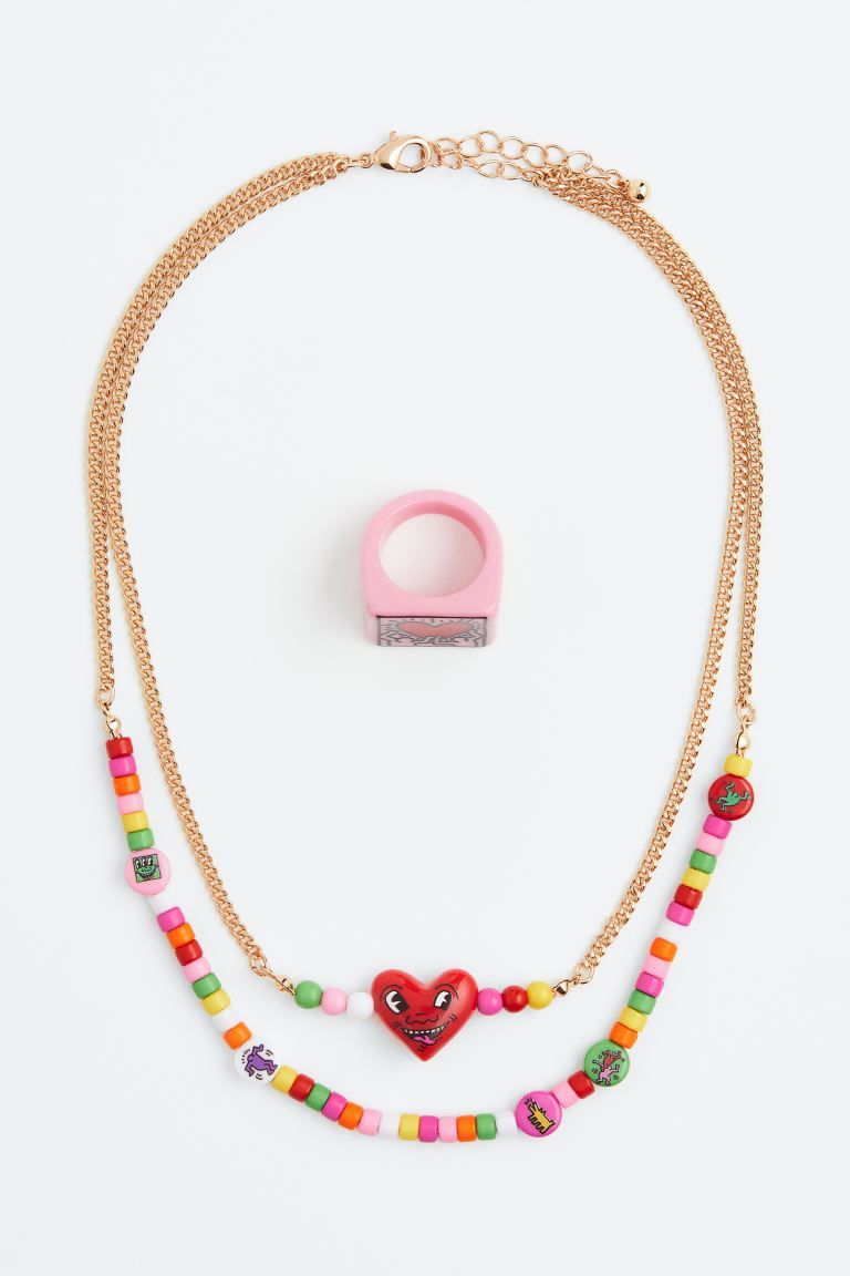 Beaded Necklace and Ring | H&M (US + CA)