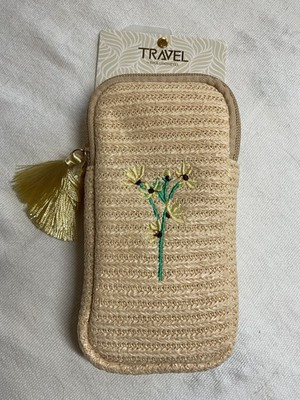 EVOLUTION EYES TRAVEL DOUBLE EYEGLASS CASE 7 X 3 FLOWERS STRAW NWT | eBay US