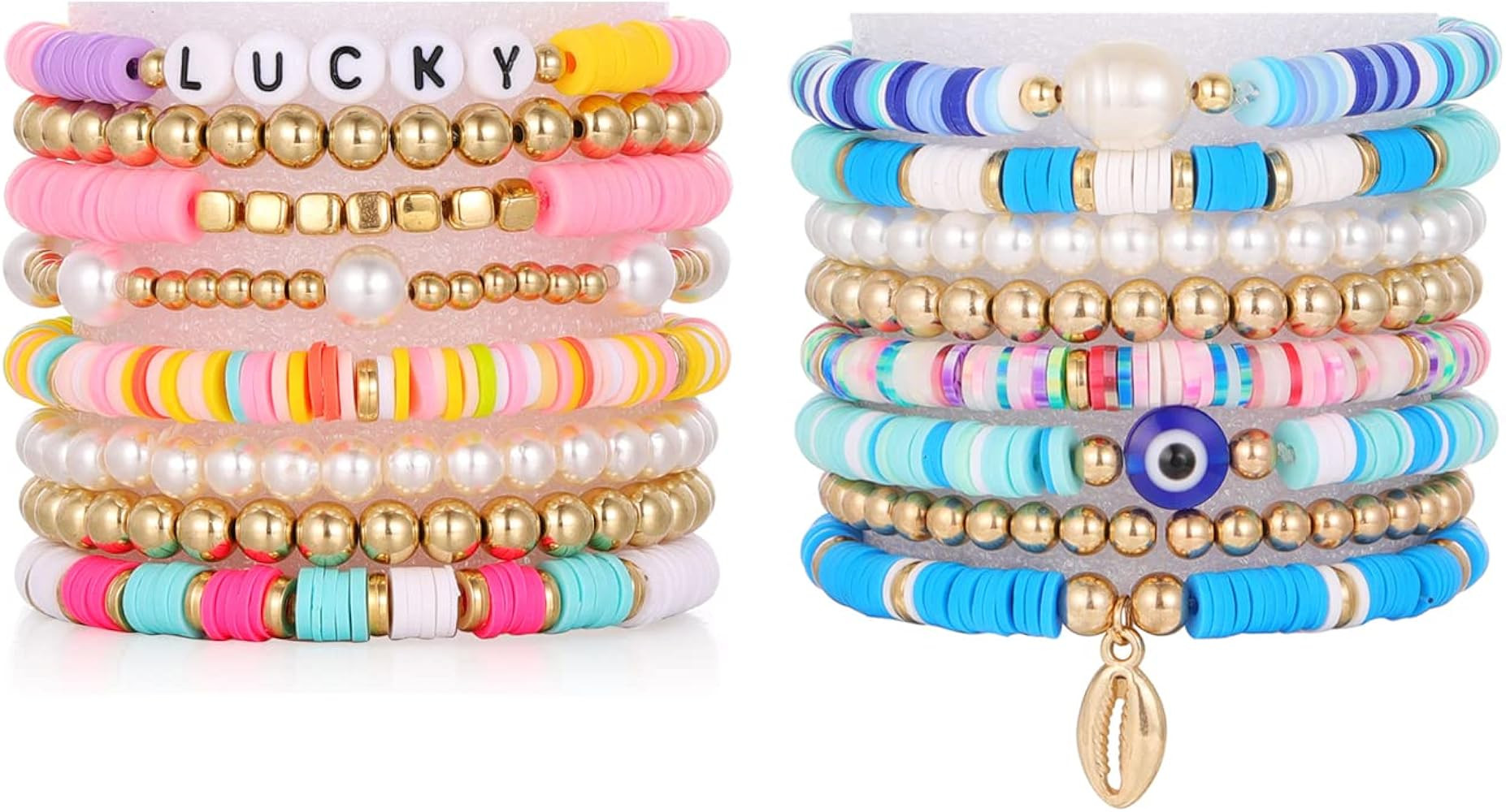 Preppy Beaded Bracelets Set Y2K | Amazon (US)