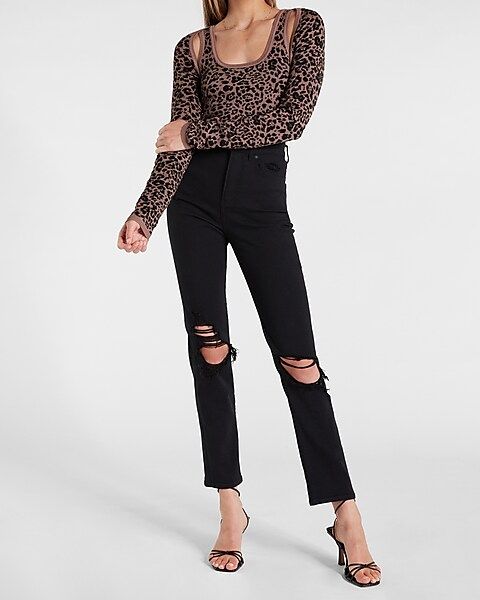 Fitted Leopard Print Sweater Shrug | Express