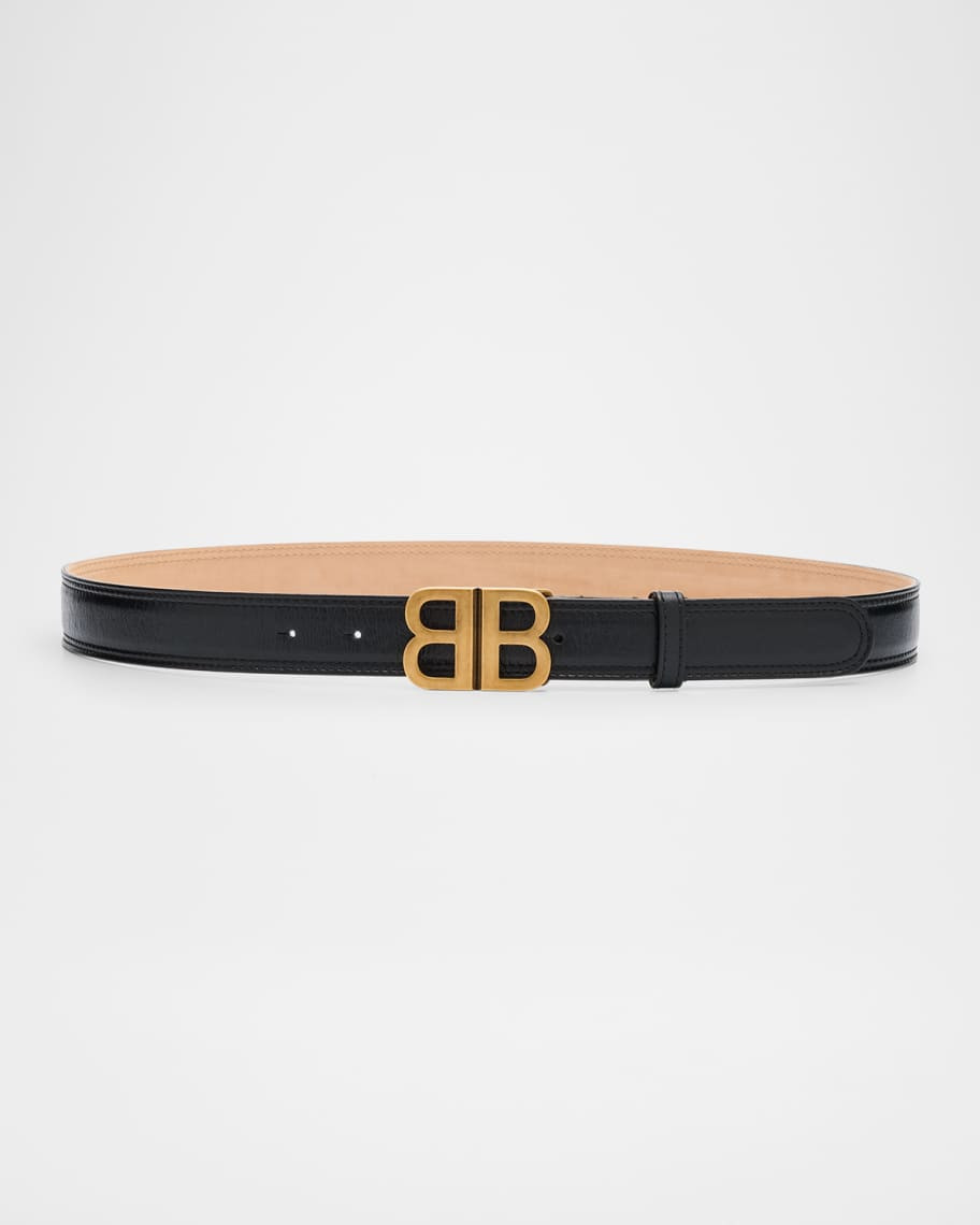 Balenciaga BB Soft Leather Belt | Neiman Marcus