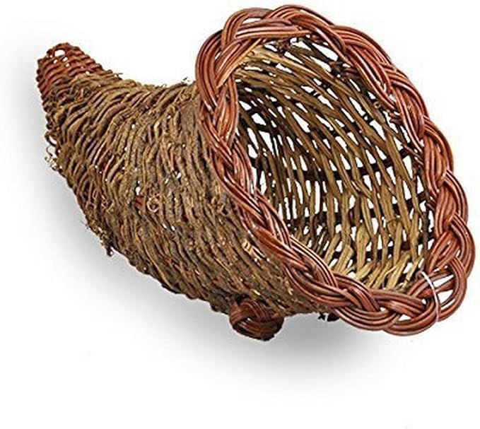 The Lucky Clover Trading 7005S Harvest Vine Fern Cornucopia, Small Basket, Brown | Amazon (US)