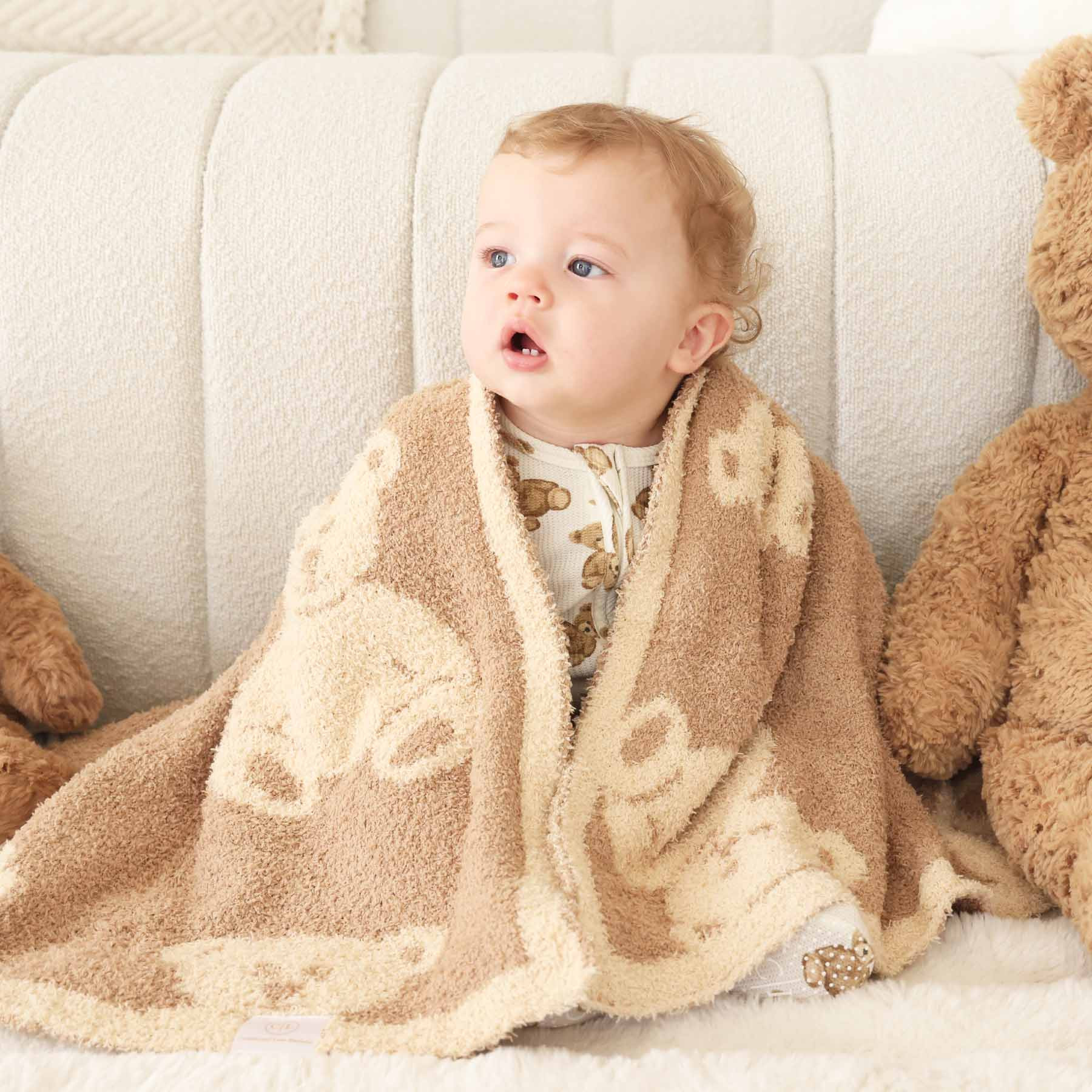 CuddleLane™ Luxe Blankets | Teddy Bears | Caden Lane