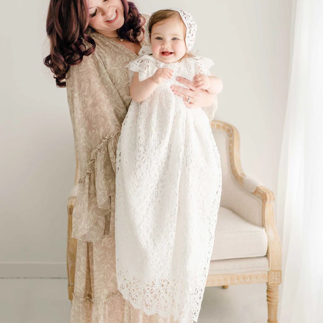 Lola Christening Gown & Bonnet | Baby Beau & Belle