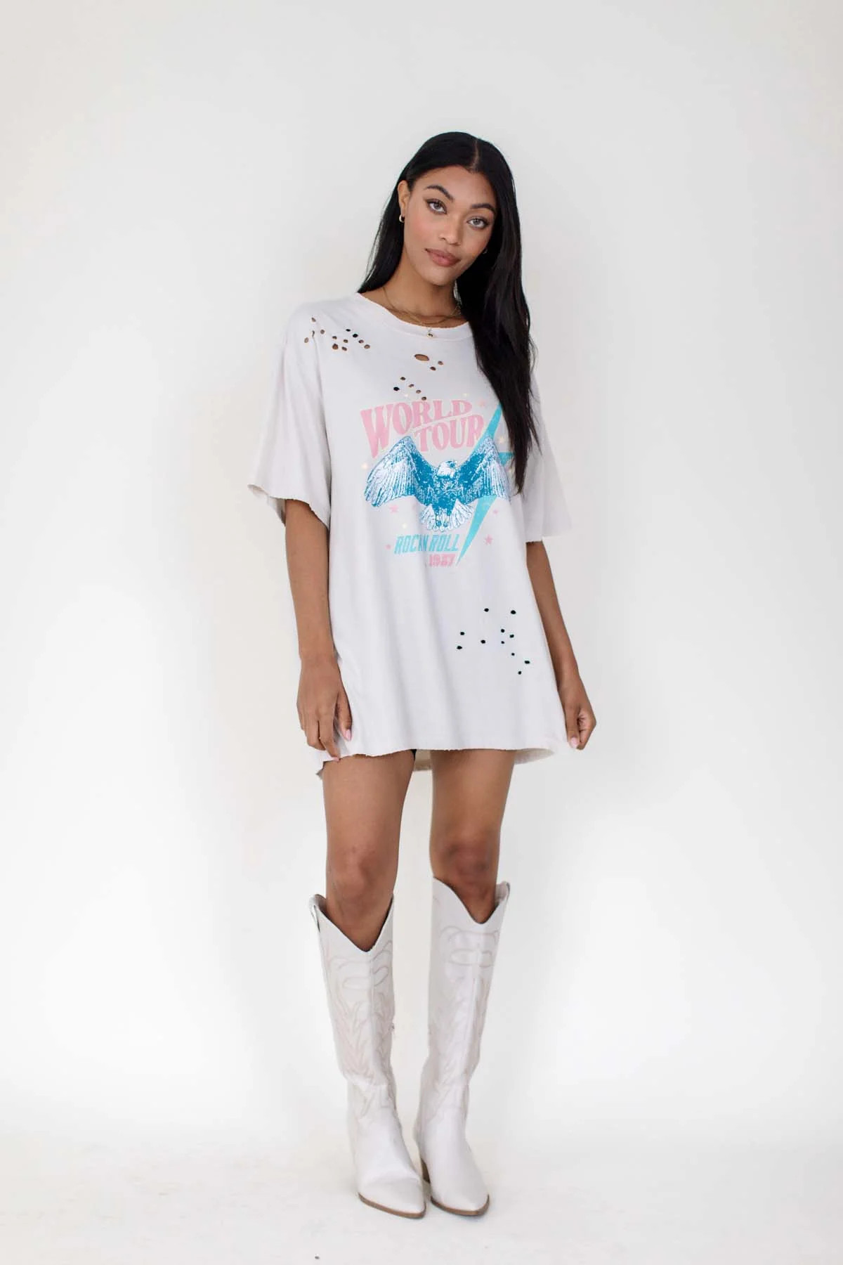 World Tour Bone Distressed Graphic | The Post