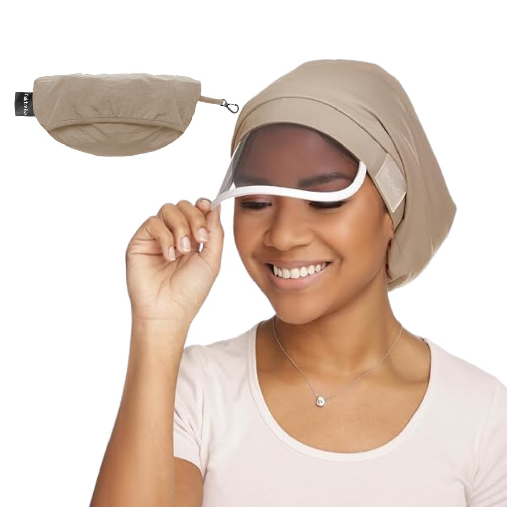 Hairbrella 100% Waterproof Rain Hats for Women, Satin Lined Caps, Full Hair Coverage, Packable Tr... | Amazon (US)