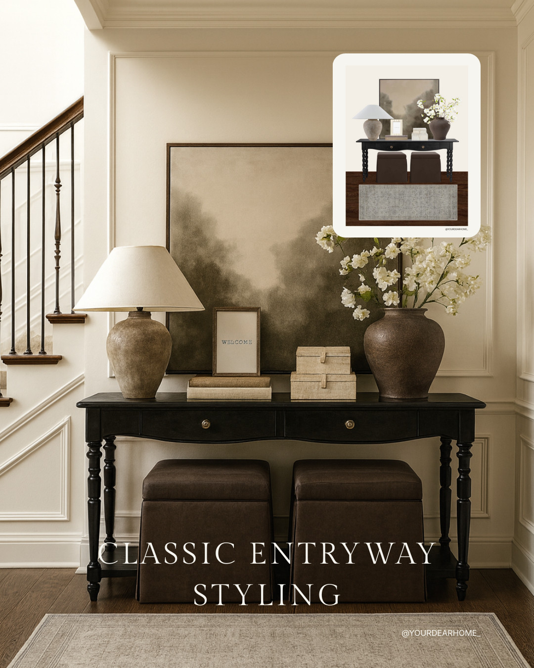 A beautiful entryway in modern classic style! 

 #LTKHome