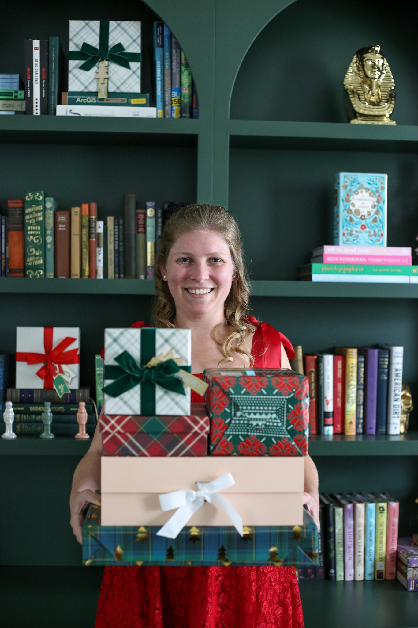 Red lace dress for Christmas and the holidays  

#LTKHoliday